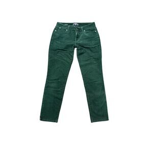 Talbots Green Stretch Corduroy Straight Leg Pants 4P Flawless 5 Pocket y2k